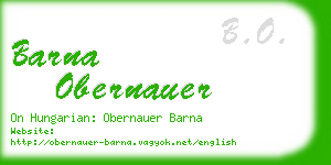 barna obernauer business card